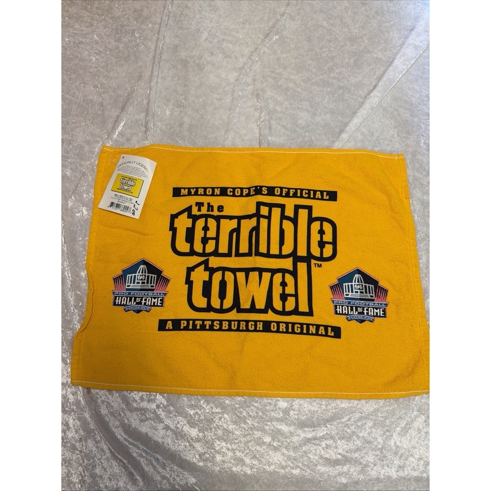 Pittsburgh Steelers Terrible Towel Myron Cope Hall of Fame logo